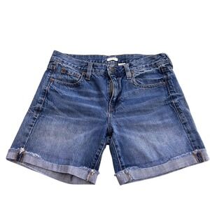 J. Crew Denim Shorts‎ Blue Wash Cuffed Hem Casual Womenswear